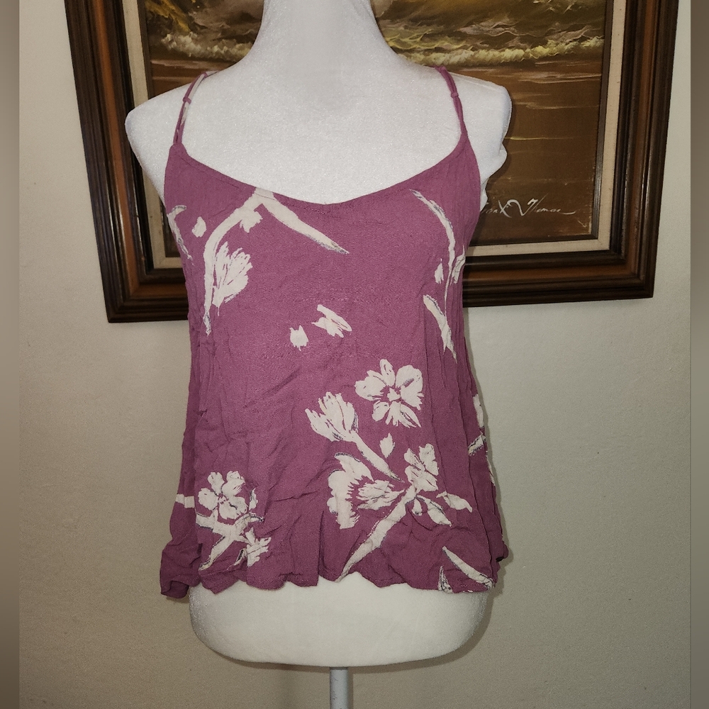 O'neill Pink Tropical Floral Tank Top